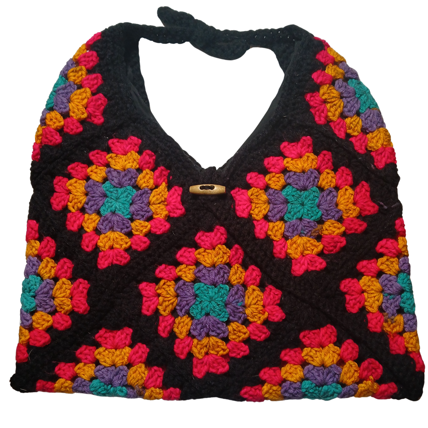 12-Square Medium Line Granny Square Bag